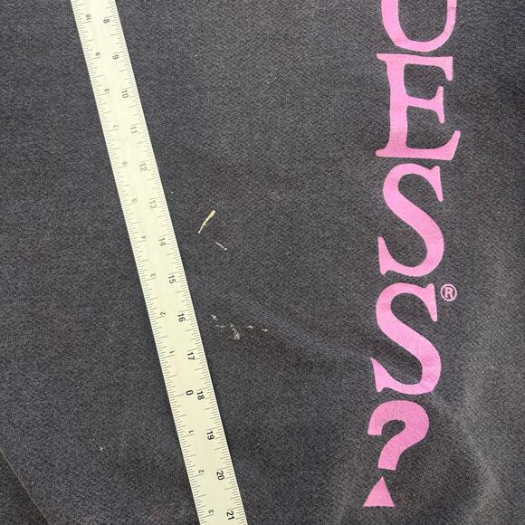 Vintage Guess Sweatshirt  80s 90s Charcoal Gray Womens L Spellout Crewneck USA - Picture 3 of 10
